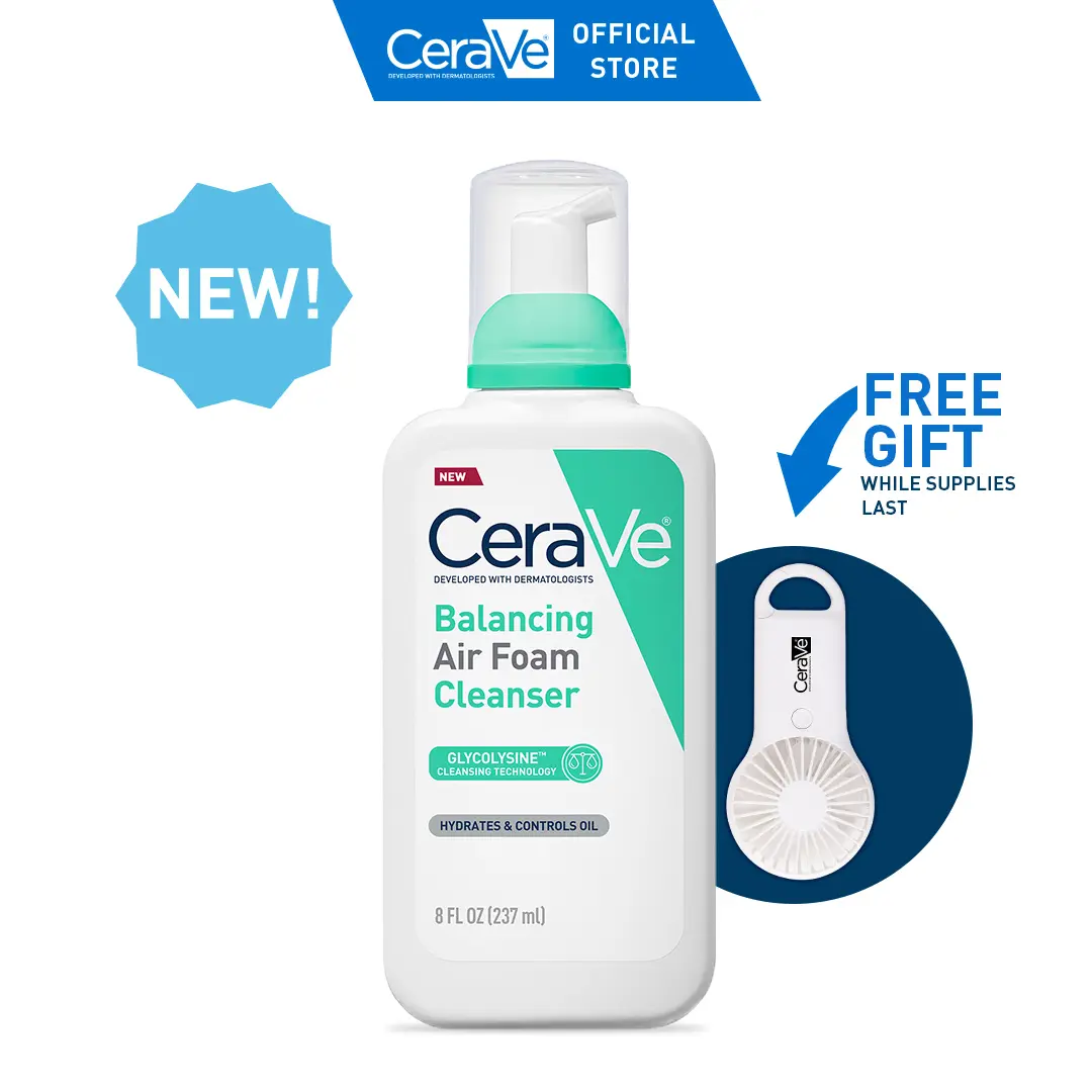 CeraVe Balancing Air Foam Cleanser | Combination Skin | 24-Hour Hydration | Oil Control | 8 oz