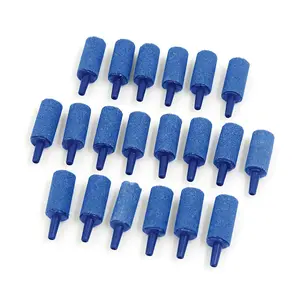 VOCOSTE 20 PCS Fish Tank Pump Bubble Air Stones 25x12mm