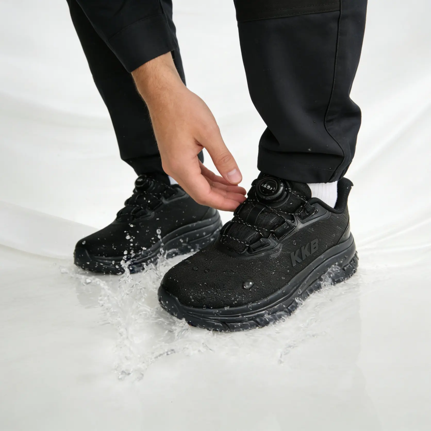 Men's Non Slip Work Shoes Water Resistant Slip-On Sneakers for Kitchen Restaurant Chefs Nurses with Arch Fit Support Orthopedic Footwear