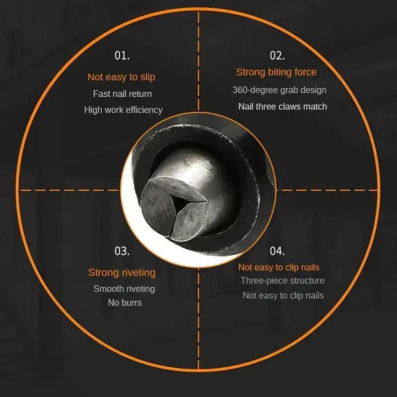 Rivet Adapter Portable Electric Rivet Nut Gun Drill Adapter Practical Power Tools Accessories Heavy Duty Hardware Compact Design Easy Head Swap Simplicity Versatile Compatibility Strong Biting Force High Work Efficiency