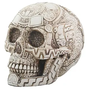Aztec Skull Head Figurine Display Decoration 6.75 inch