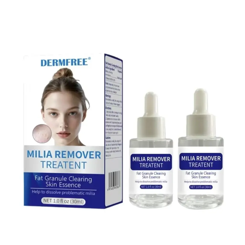 Dermfree Milia Remover Treatment Serum, 0.85 oz Exfoliating Advanced Face Serum with Salicylic Acid & Glycerin, Alcohol-Free Anti-Blemish Blemish Relief for Radiant Skin Repair, Exfoliating Serum