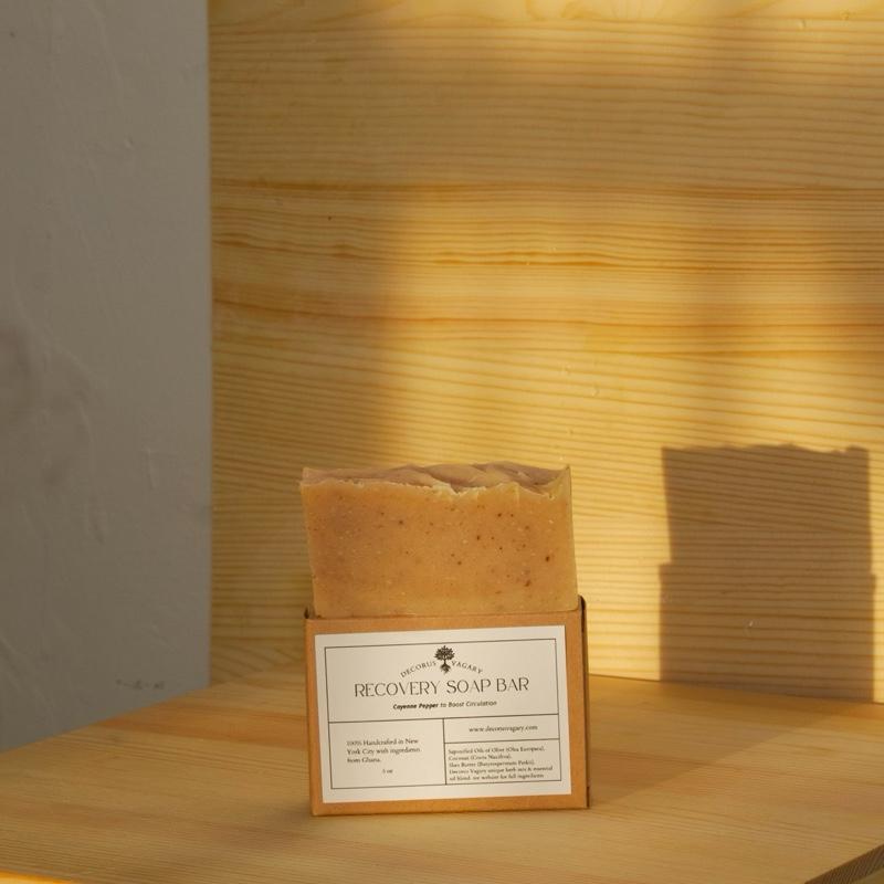 Decorus Vagary Recovery Soap Bars - 3 Pack - Peppermint Cool Calm Refreshes, Cayenne Pepper for warming sensation and & Activated Charcoal detox