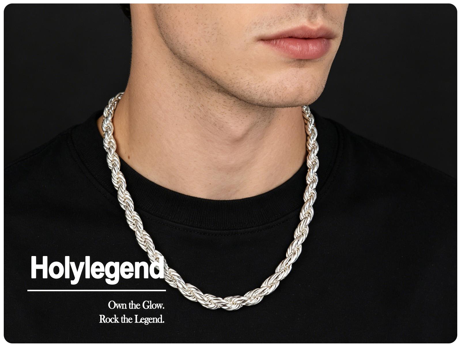 Pure Silver Plated Rope Chain ,10X Thicker Silver Coating with Nano Anti-Tarnish Layer, Hypoallergenic Flexible Soft Link Jewelry