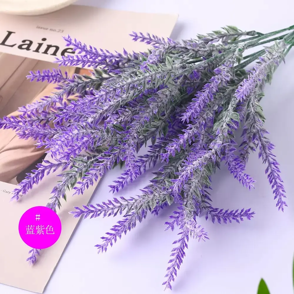 10 Bundles, Artificial Lavender Flowers artificial outdoor plant UV Resistant Fake Flowers Faux Plastic Plants Garden Porch Window Box Decorating Home Decor Room Decor Table Decor (Purple) FathersDayGift