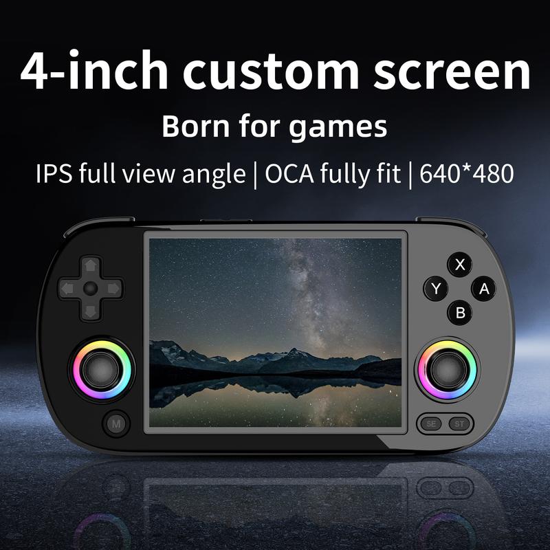 ANBERNIC RG40XXH Handheld Game Console 4.0-inch IPS Screen 640*480 Linux 64-bit System RG40XX H Retro Games Consoles Classic Emulator Holiday Gifts