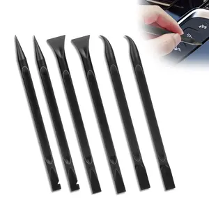 6 Pack Car Detailing Pick Set for Car Detailing Kit, Safe Automotive Tool Set for Cleaning, Plastic Picks with 6 Cleaning Heads, Interior and Exterior Use, Black
