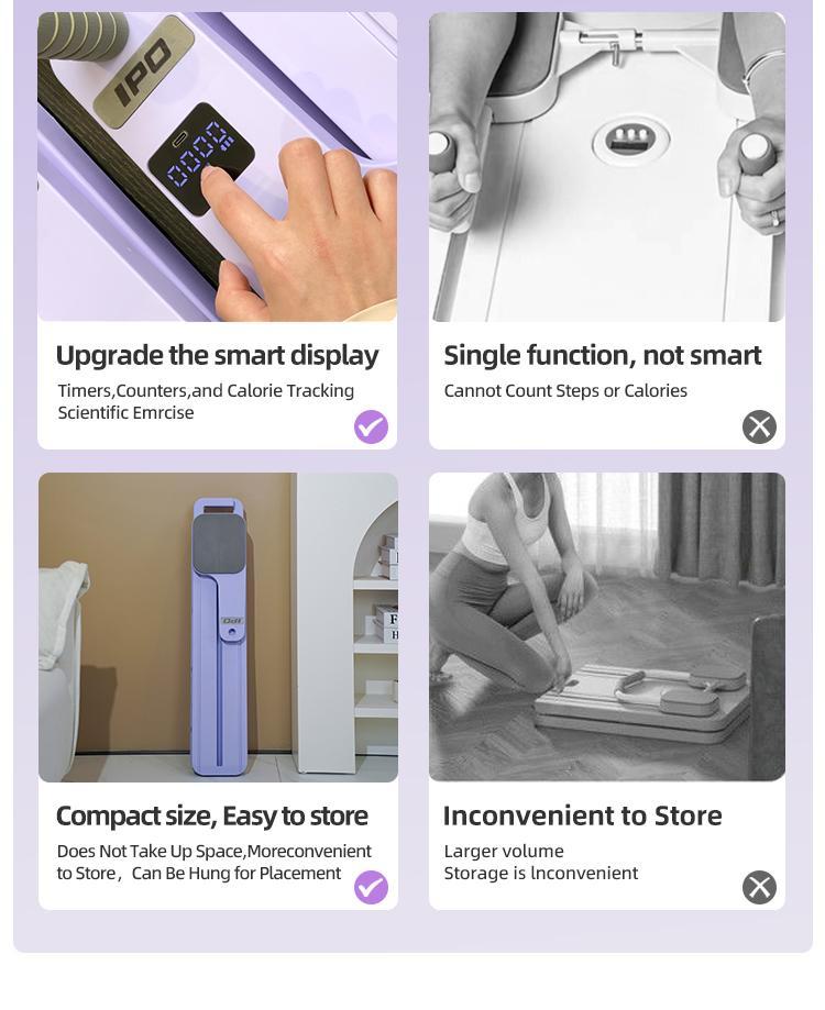 IPO Core Workout Equipment 4-in-1 Multifunctional Split Abdominal Board for Pilates Arm Strength Training Home Exercise Tummy & Bicep Trainer Push Up Stand Plastic Festival Gift