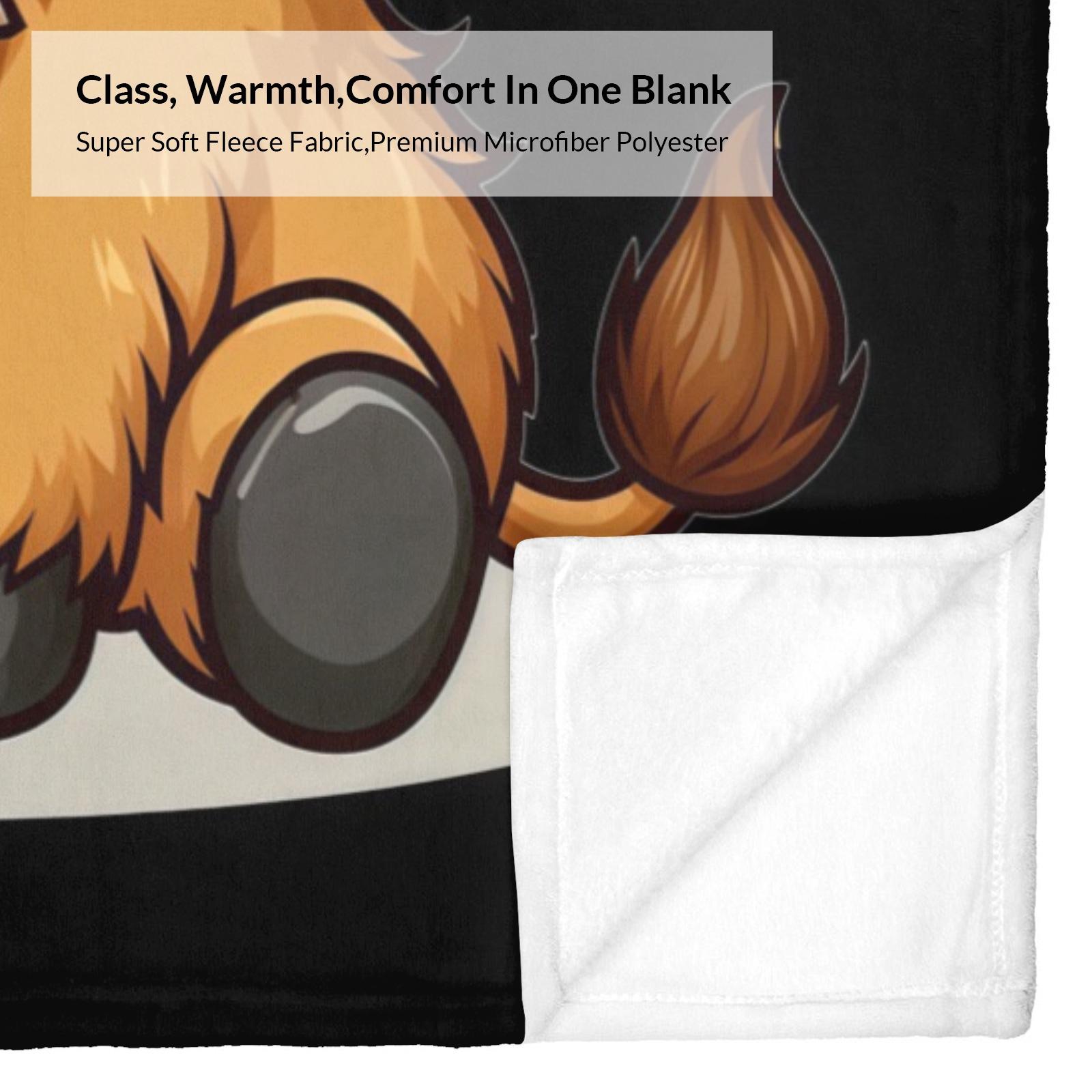 This Adorable Highland Cow Pattern Blanket Is Soft and Comfortable, Perfect for Air-conditioned Rooms. A Warm Nap Blanket Suitable for Home, Office, Travel, Camping, and Other Occasions.