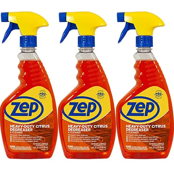 Zep Heavy-Duty Citrus Degreaser Liquid Spray - 24 oz Home Cleaning Products, Powerful Solution for Kitchen, Grill, Stainless Steel Use