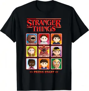 Stranger Things Season 5 Retro Video Game Character Select T-Shirt