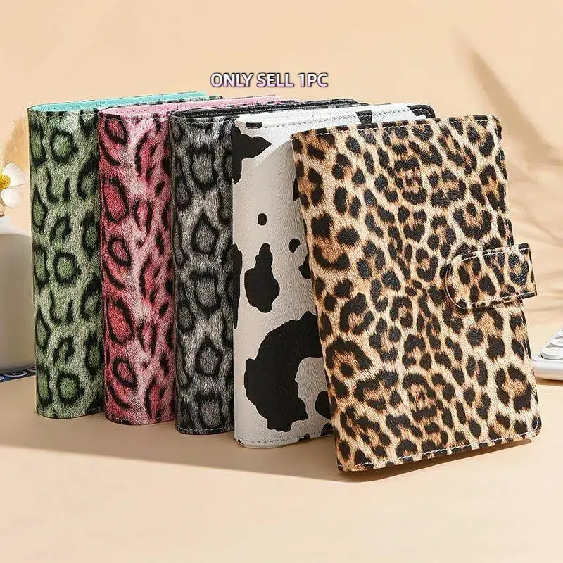 Leopard Print Monthly Budget Planner, Planner Notebook, 1 Count Budget Planner with Zipper Cash Envelopes Sheet & Stickers, Money Saving Planner for Effective Financial Management, Planner For Effective Budgeting, Savings Challenge Planner