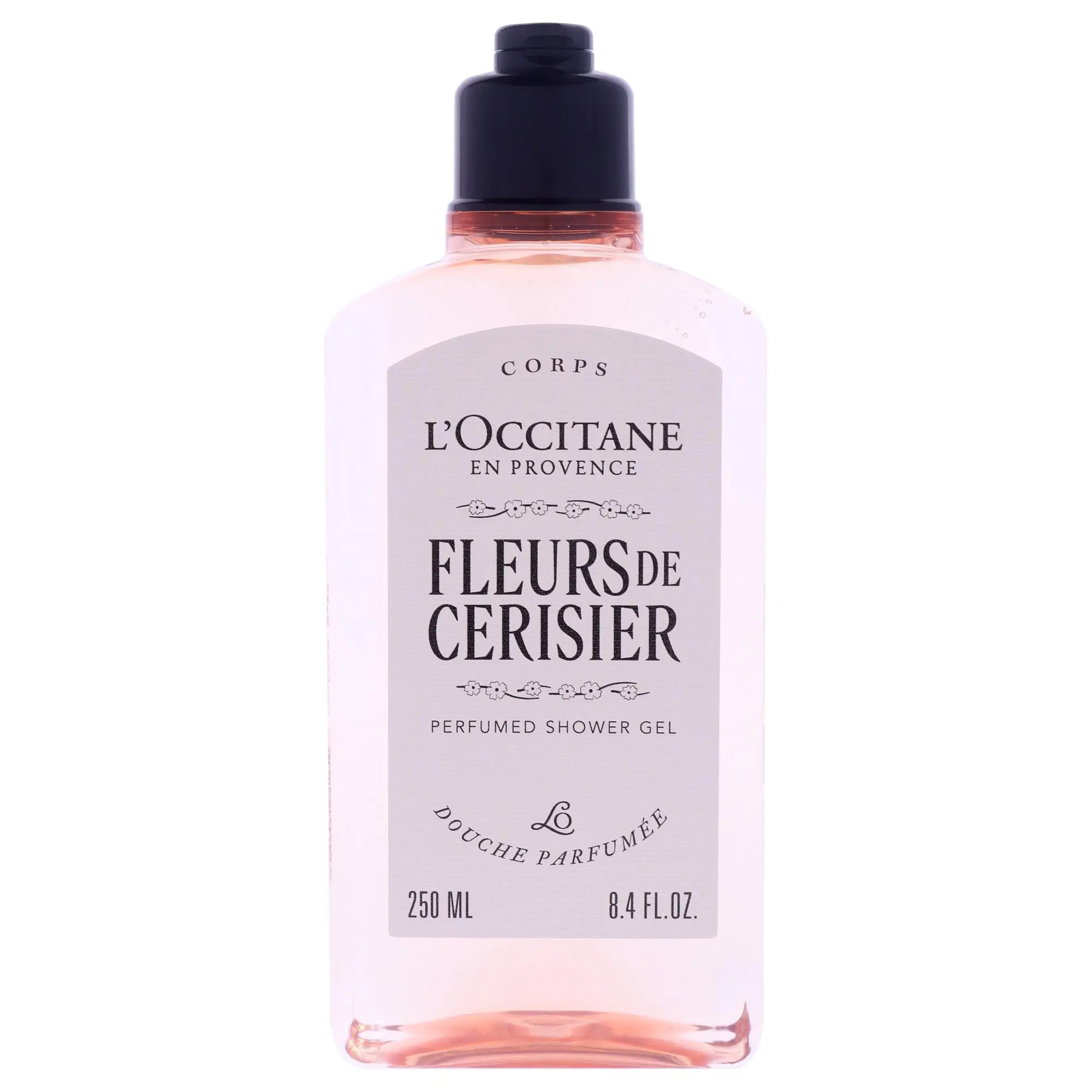 L'Occitane Cherry Blossom Scented Shower Gel, Floral Aroma Body Care for Women, Daily Use - 8.4 oz