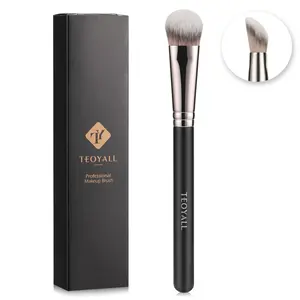 Angled Concealer Brush, Synthetic Contour Brush for Blending Setting Buffing with Liquid, Cream and Powder Cosmetic (Angled Brush)