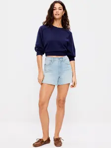 Old Navy Women's High-Waisted Wow Jean Shorts -- 4-inch inseam