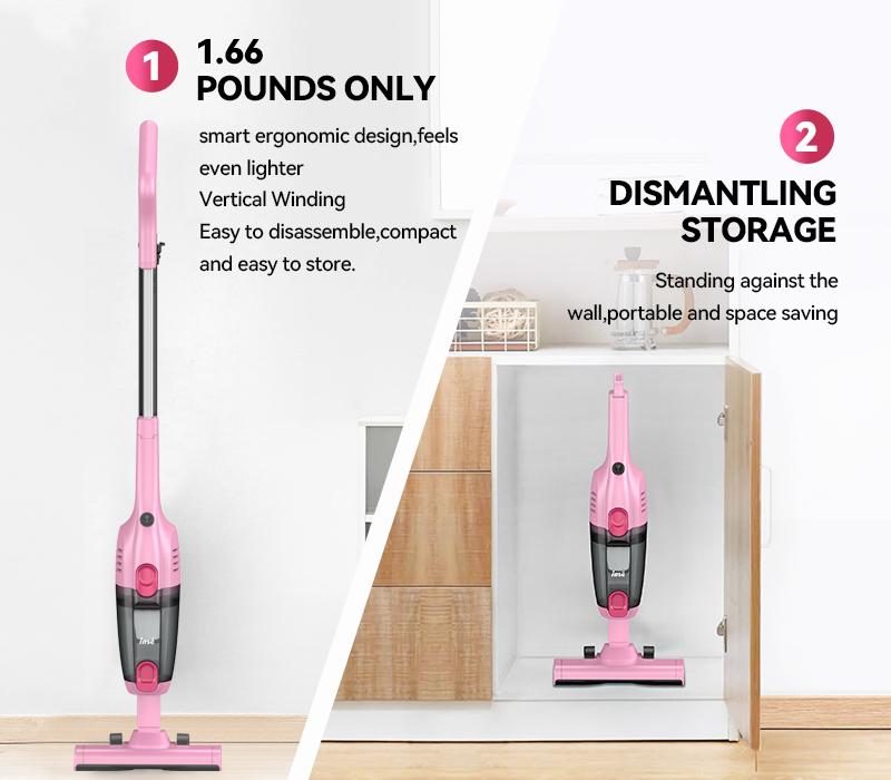 [Springglowup] INSE R6X Corded Stick Vacuum, 15KPa Suction with 600W Motor, Ultra-Lightweight Bagless Upright Vacuum with Handheld for Home Hard Floor Carpet Pet Hair Car Cleaning home cleaning tools home appliances