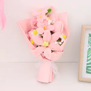 A exquisite bouquet of handcrafted chenille stem flowers, featuring beautiful lifelike tulips. Perfect for special occasions such as Mother's Day and graduation season, this makes for a wonderful home decoration or a thoughtful gift for friends and family