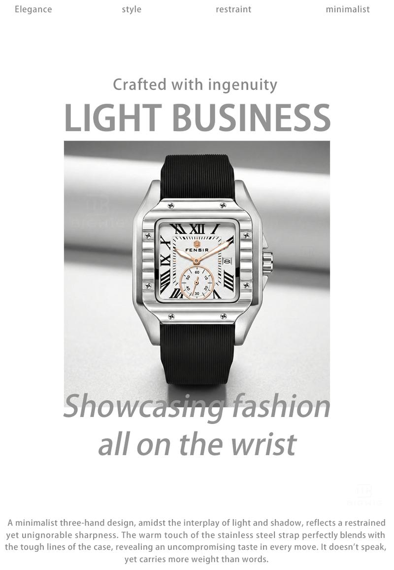 Unisex Classic Square Roman Numerals Silver Analog Water Resistant Watch Suitable For Women Men Stainless Steel Strap Date Display Casual Wristwatch