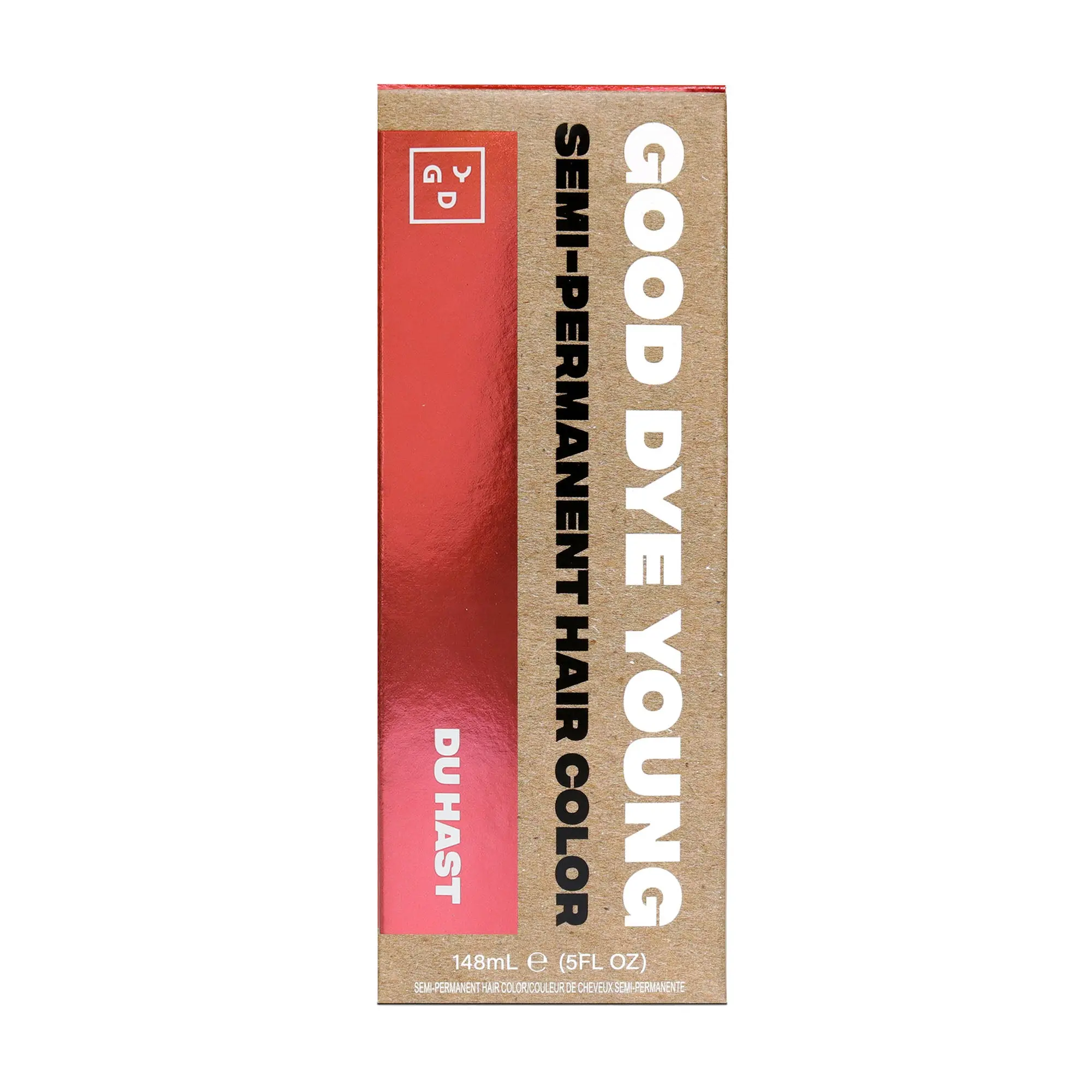Rose Gold Semi-Permanent Hair Dye – Good Dye Young Du Hast | Metallic Pink Orange | Vegan, Cruelty-Free | 8–16 Washes