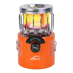 2000W 2 in 1 Camping Stove Tent Heater Outdoor Gas Stove Portable Backpacking Stove with 3 Modes 360 Degree Radiant Heating for Camping Hiking Picnic BBQ
