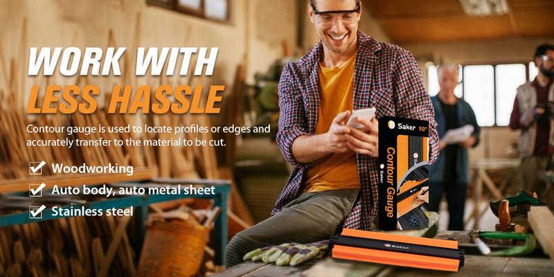 Saker(10 "lock) Profile Tool - Adjustable lock Accurate Copy Irregular Shape Replicator - Irregular Welding Woodworking Tracker - a diy must-have