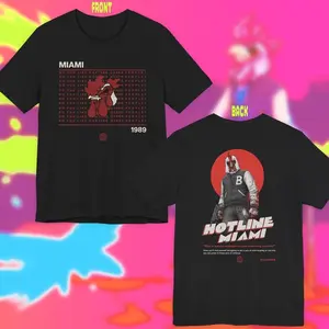 Hotline Miami graphic Tee | Retro Miami 1989 pixel art