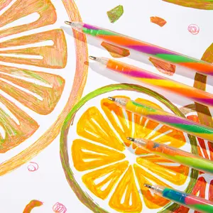 SHANDS 18 Pack Rainbow Swirl Gel Pens - 150% More Ink Glitter Neon Pastel Multi-Color Pens for Adult Coloring, Doodling & Journaling, Smooth Writing Art Supplies