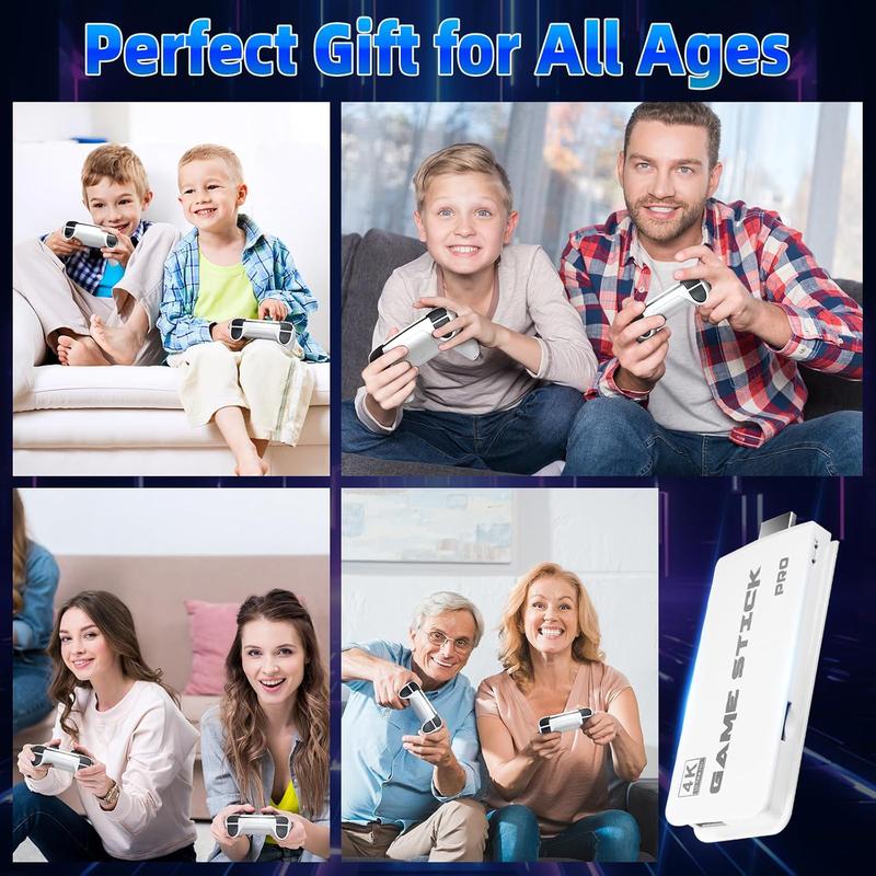 NEW Upgraded Retro M15 Game Stick with 20K Games 23 Emulators 4K HDMI Output Plug and Play Wireless Controller for TV Monitor Video Gamepad Console