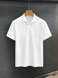 Men's Fashion New Spring, Summer, Autumn Ice Silk Smooth and Breathable Fabric Polo Shirts, High-end Nylon Fabric, Soft and Comfortable Fit. Enjoy a Cool Summer