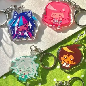 Super Danganronpa 2 Chibi Keychains - Hajime Hinata, Ibuki Mioda, Nagito Komaeda, Chiaki Nanami Acrylic Charms, Cute, Durable, And Perfect For Bags, Keys, Or Gifts. Great For Daily Use Or As Thoughtful Little Gifts For Your Friends And Yourself.