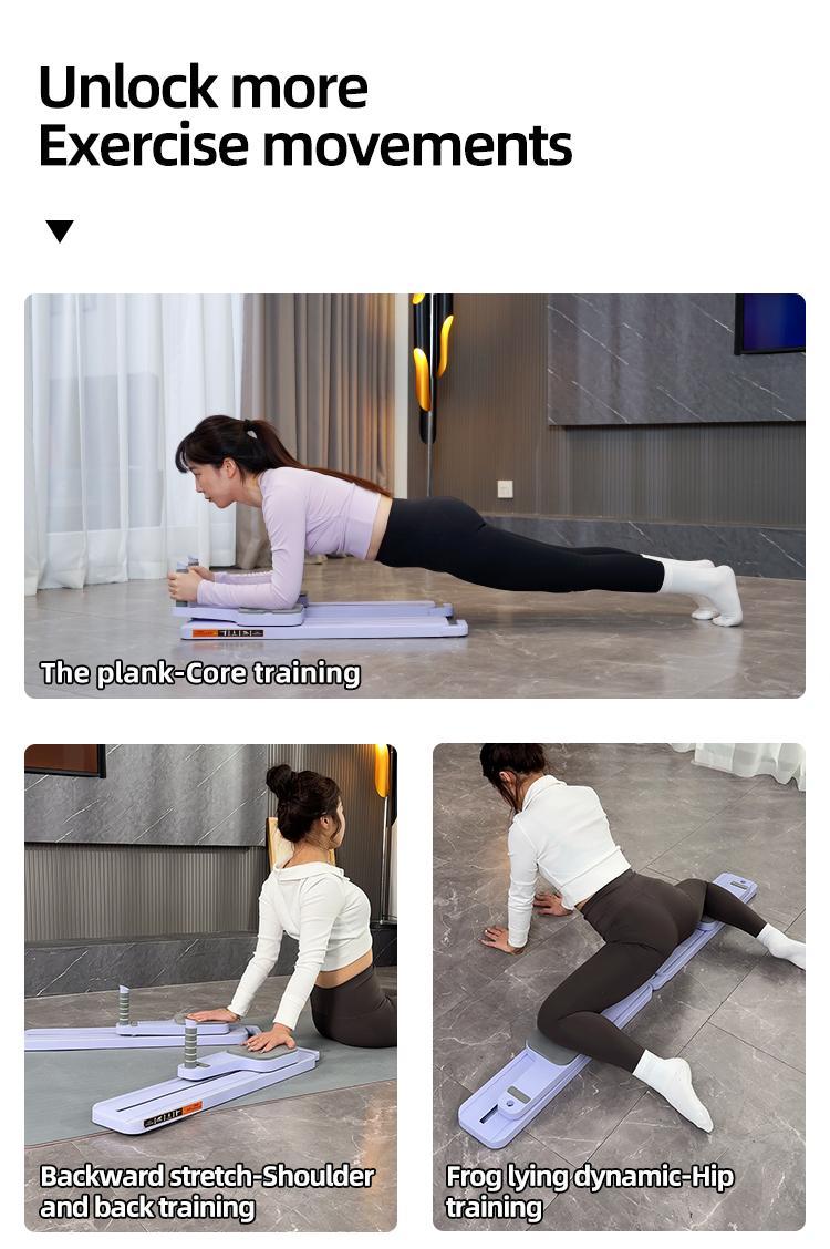 IPO Multi-functional Adjustable Ab Exercise Board Home Pilates Reformer with Upgrade LCD count display Core Strength Training Abdominal Crunch Machine Roller IPO Multi-functional Adjustable Ab Exercise Board Home Pilates Reformer with Upgrade LCD count display Core Strength Training Abdominal Crunch Machine Roller