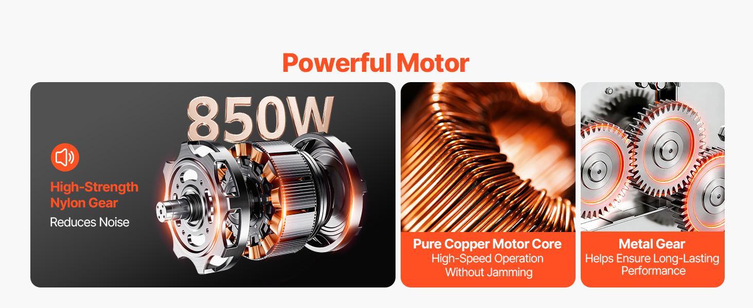 850W motor and cutting performance