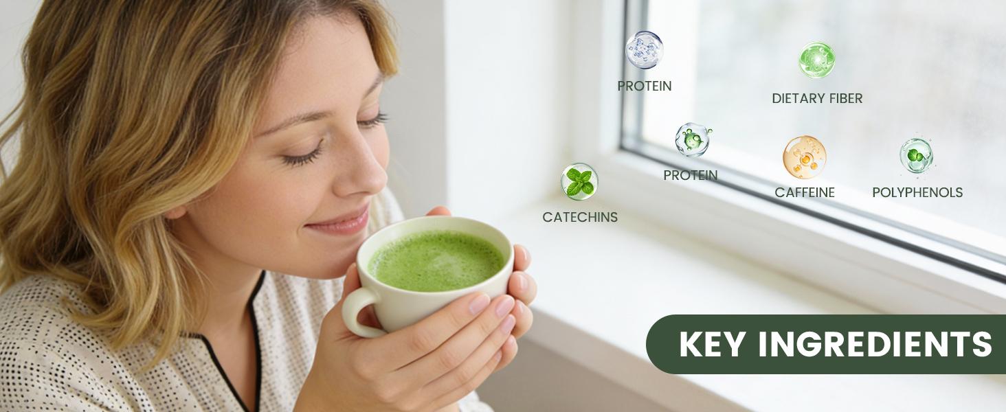 Kyoto Uji Ceremony Grade Stone-Ground Matcha Powder Sugar-Free Contains Tea Polyphenols L-Theanine & Caffeine Stress Relief Energy Focus