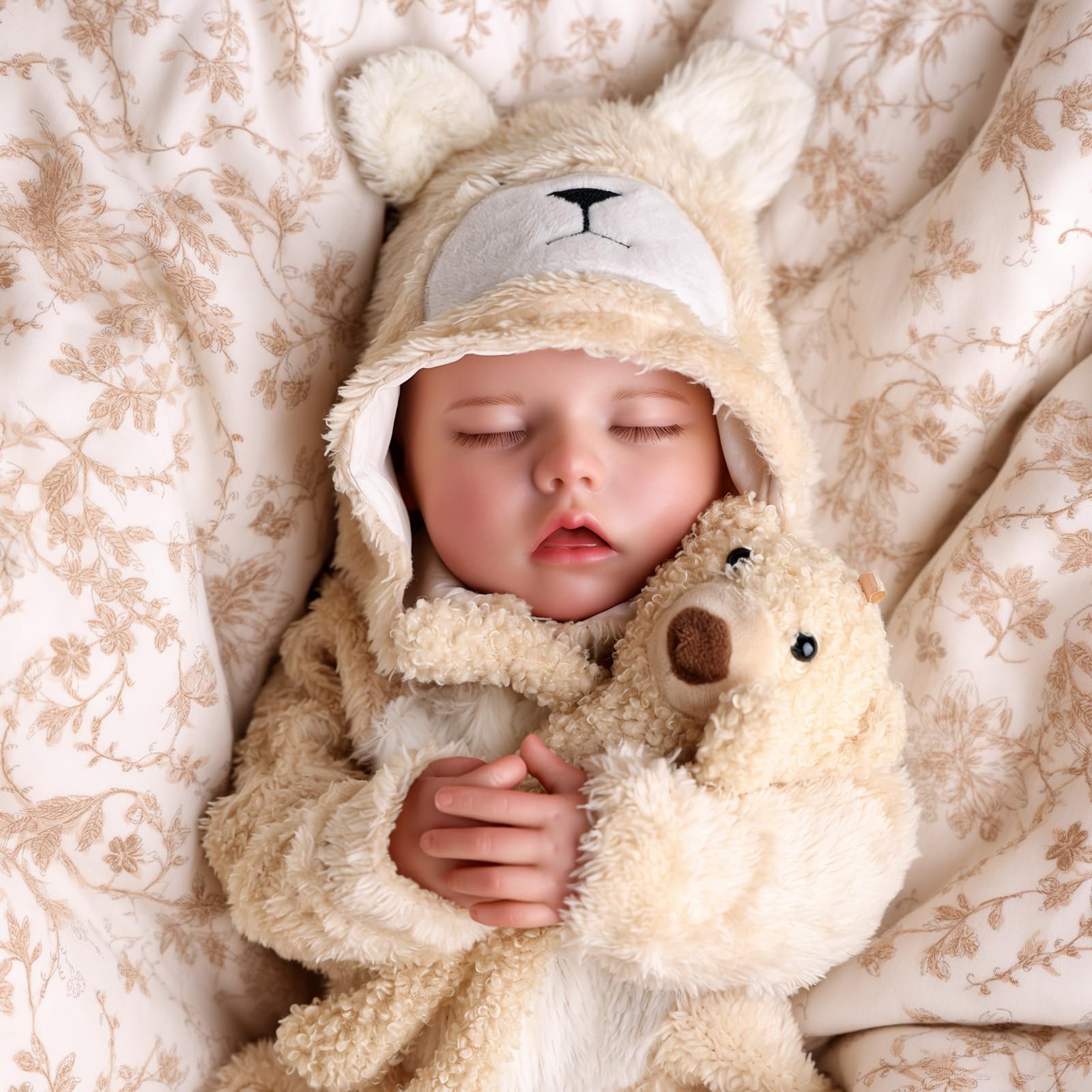 BABESIDE Reborn Baby Dolls - 17/20 Inch Cute Soft Vinyl Realistic Baby Doll Girl Poseable Smiling Real Life Rebornbabydoll with Complete Accessories for 3+ Years Old Gifts