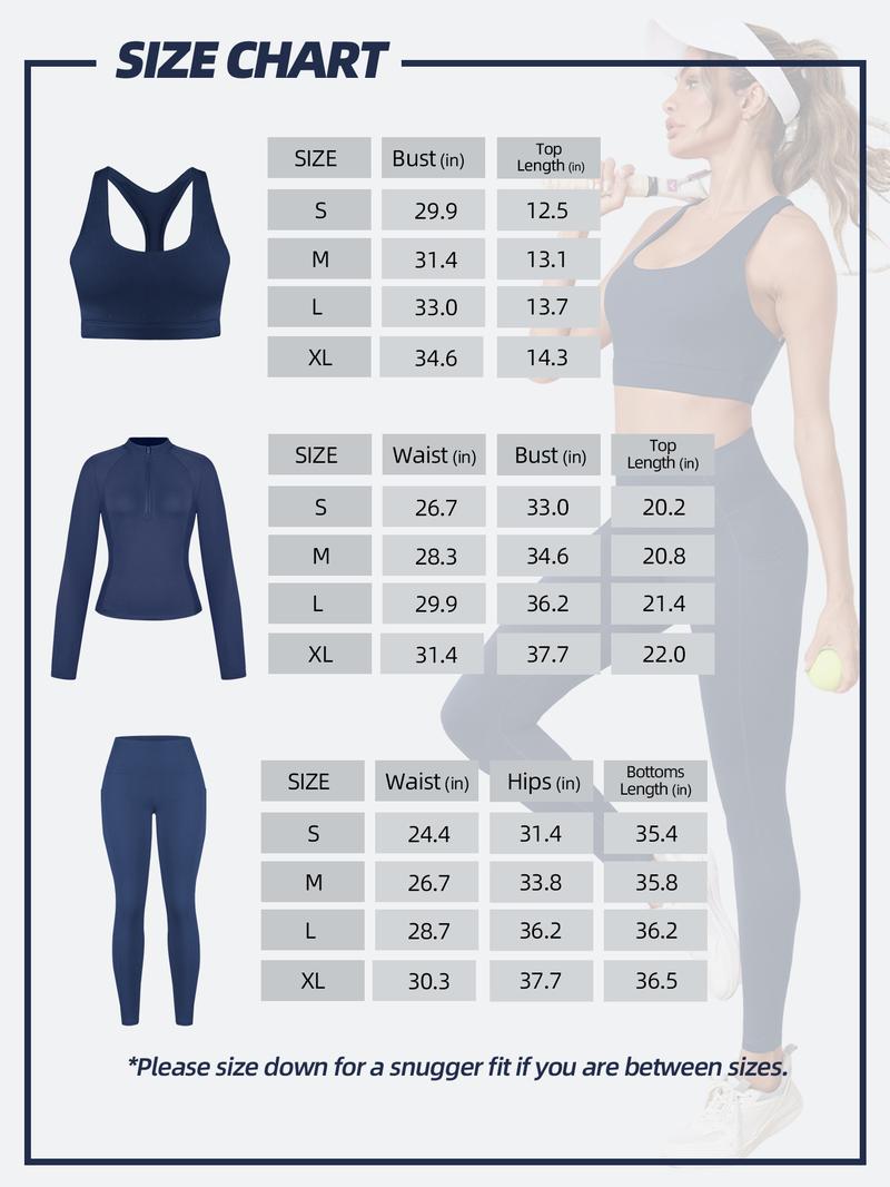 CHRLEISURE Women's Suit Workout Set Yoga Outfit Activewear for Daily Wear with Long Sleeve Top & High-Waisted Leggings