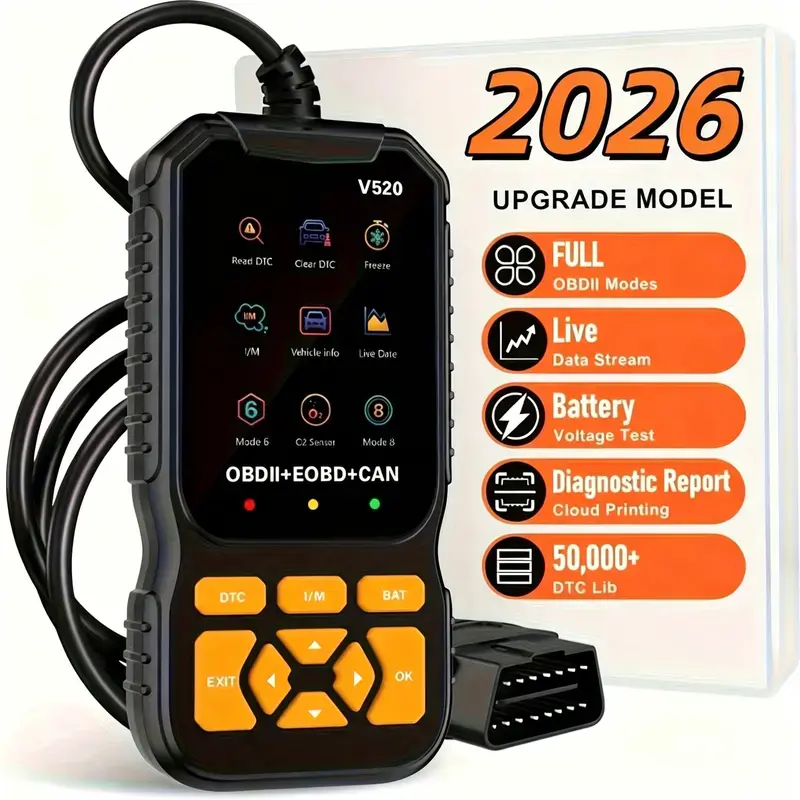OBD2 Scanner Live Data Professional Mechanic OBDII Diagnostic Code Reader Tool For Check Engine Light Cloud Printing Daul UI Mode #fathersdaygift