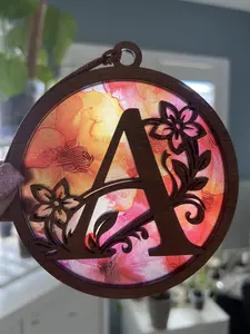 Monogram Letter A Sunctcher for Sunny Window