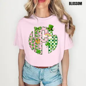 Cute Lucky Monogram Comfort Colors T-Shirt 'NLB'