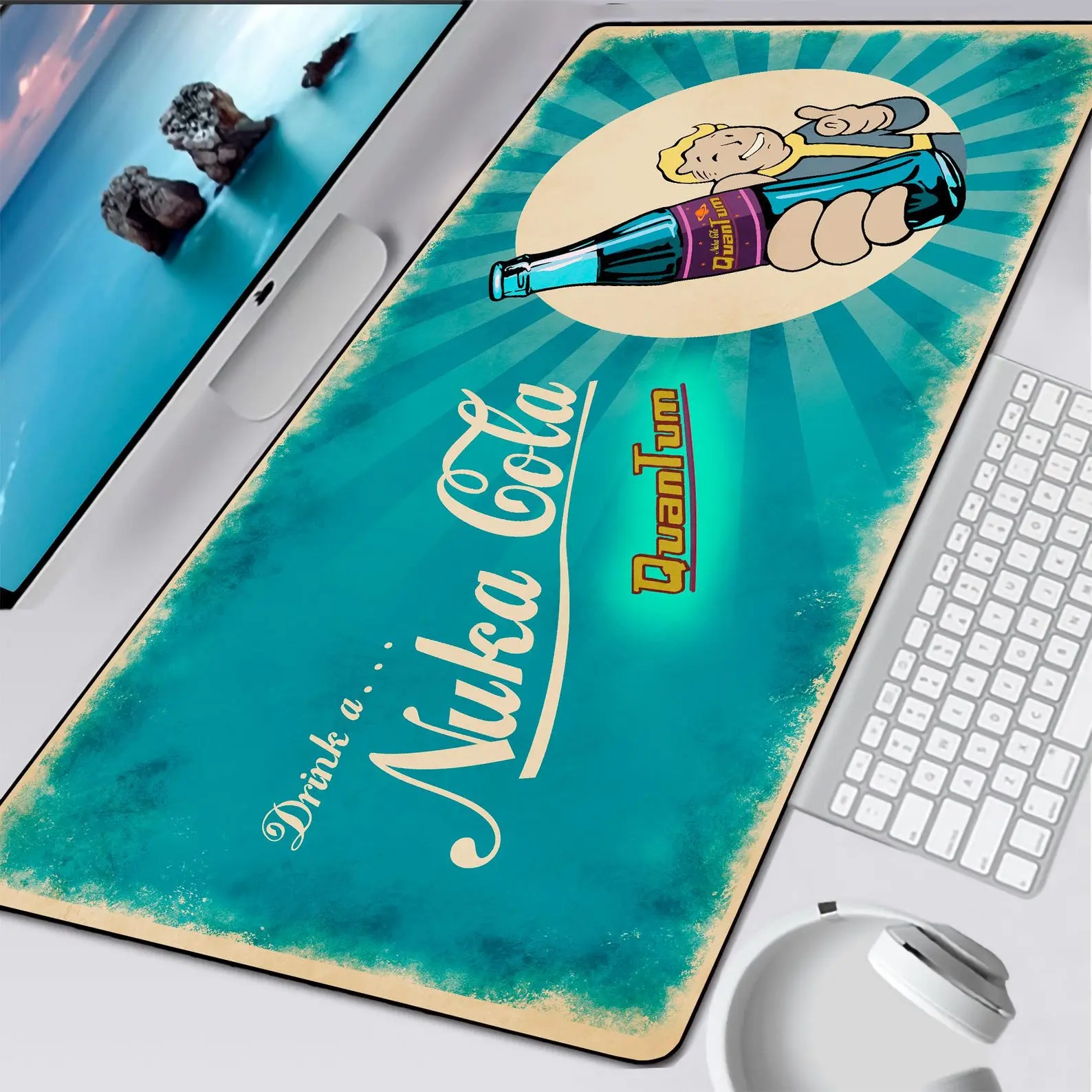 Fallout Nuka Cola Pip boy Desk Mat Gaming Mouse Pad Team Mousepad Gaming Funny Playmat