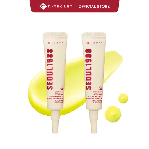 [KSECRET Official] SEOUL 1988 Retinal Advanced Shot Duo | Retinal Liposome 12% Shot with 22,275 Spicules (2EA) | Intensive Wrinkle Care, Pore Minimizing & Skin Renewal Shot