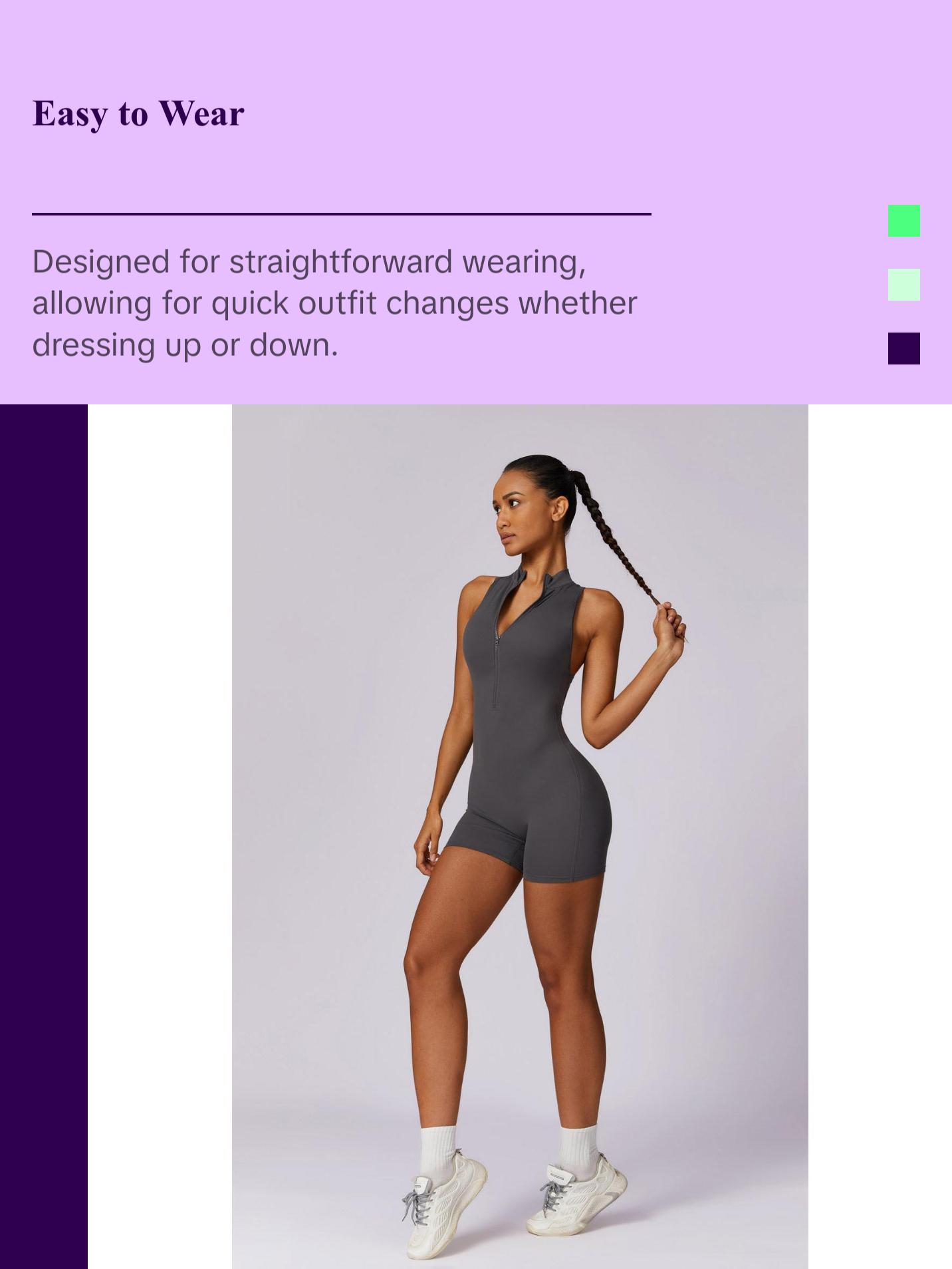 Noelle Heather Gray Romper Womenswear Overalls Womenswear Overalls