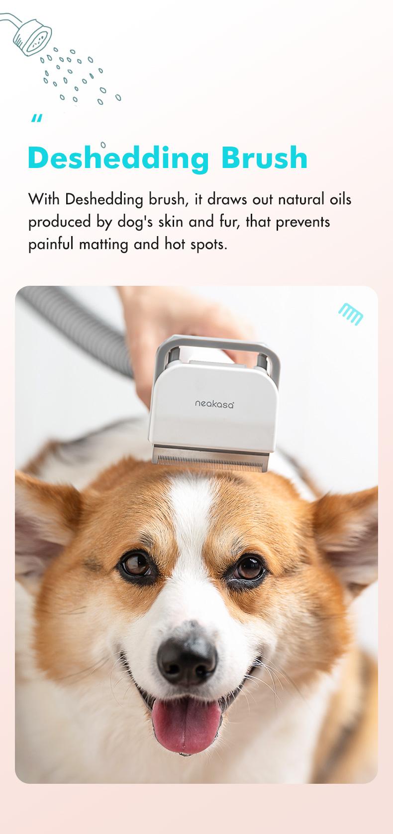 Neakasa P1 Pro Pet Grooming Kit & Vacuum Suction 99% Pet Hair with 5 Professional Grooming Shedding Tools for Dogs Cats and Other Animals