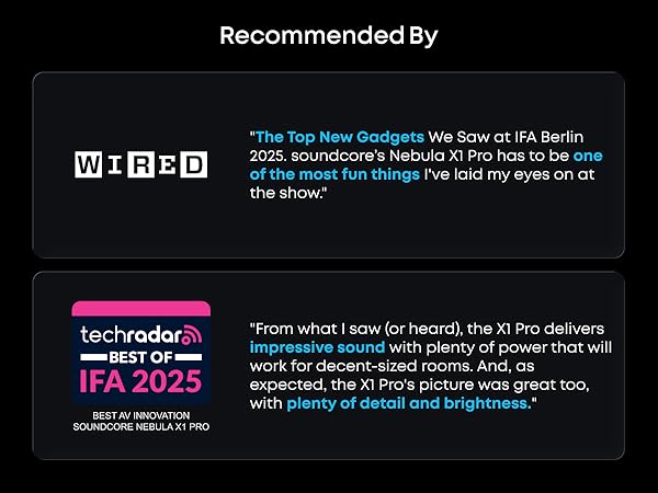 Nebula X1 Pro Triple Laser 4K Home & Outdoor Cinema Projector, 3500 ANSI Lumens Mobile Theater, 7.1.4 Spatial Sound, Official Dolby Atmos, Optical Zoom, 56000:1 Contrast, Intelligent Setup