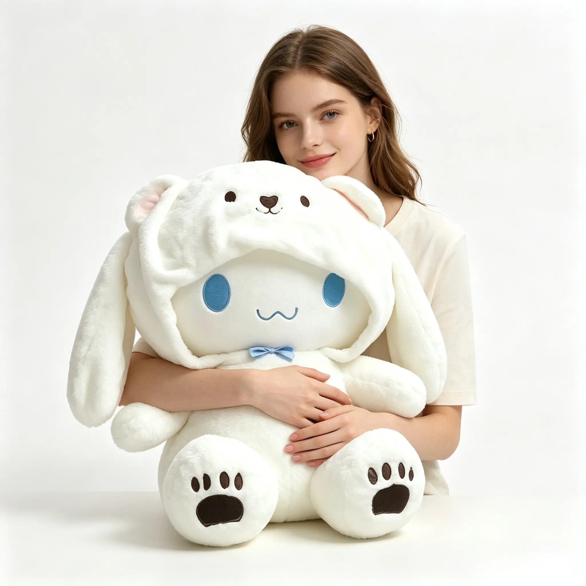 Sanrio Cinnamoroll 24-in Large Size Kawaii Stuffed Animal, Soft Huggable Super Soft Fluffy Plush Toy, Kawaii Look Home Decor Statue for Girls, Bedroom Decor