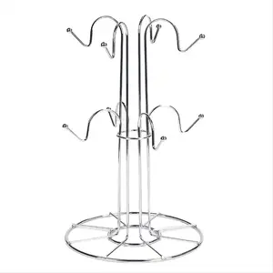 Cup Drying Rack with 8 Hooks Drainer Mug Tree Mug Organizer for Home Desktop