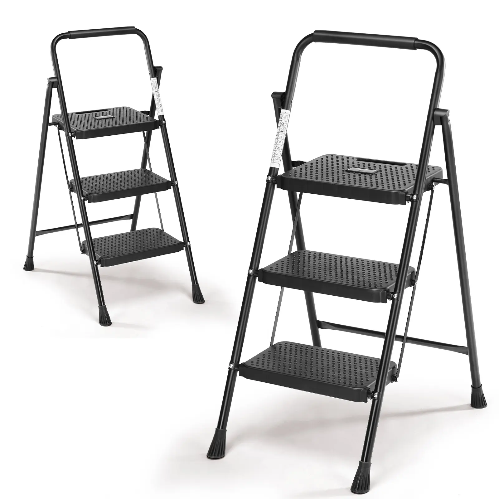 Heavy-Duty Step Ladder - Safe, Lightweight, Portable Foldable Step Stool for Adults, Multifunctional Portable Folding Stepladder with Sturdy Construction, Ideal for Home, Kitchen Use, Multifunctional Step Stools