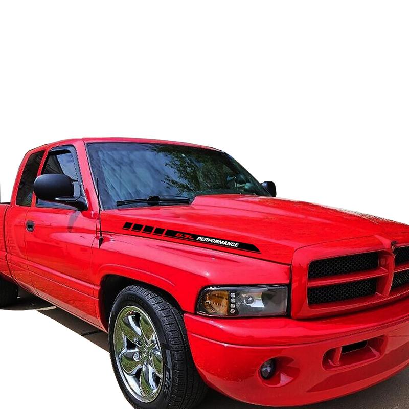 5.7L Performance Pickup Truck Engine Hood Decals Emblem Sticker for Dodge Ram 1500 2500 3500