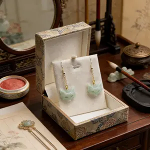 Natural Jade Fox Mask Jade Earrings  for Daily Wear Elegant and Stylish Jewelry