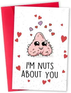 Cute Valentine's Day Card for Him Her, Funny Valentines Day Card Gifts for Boyfriend Girlfriend, Romantic Wedding Anniversary Card for Wife...
