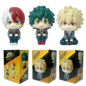 10cm boku no hero academy anime figure midoriya izuku action figure bakugo katsuki/todoroki shoto statuette pvc collection toys